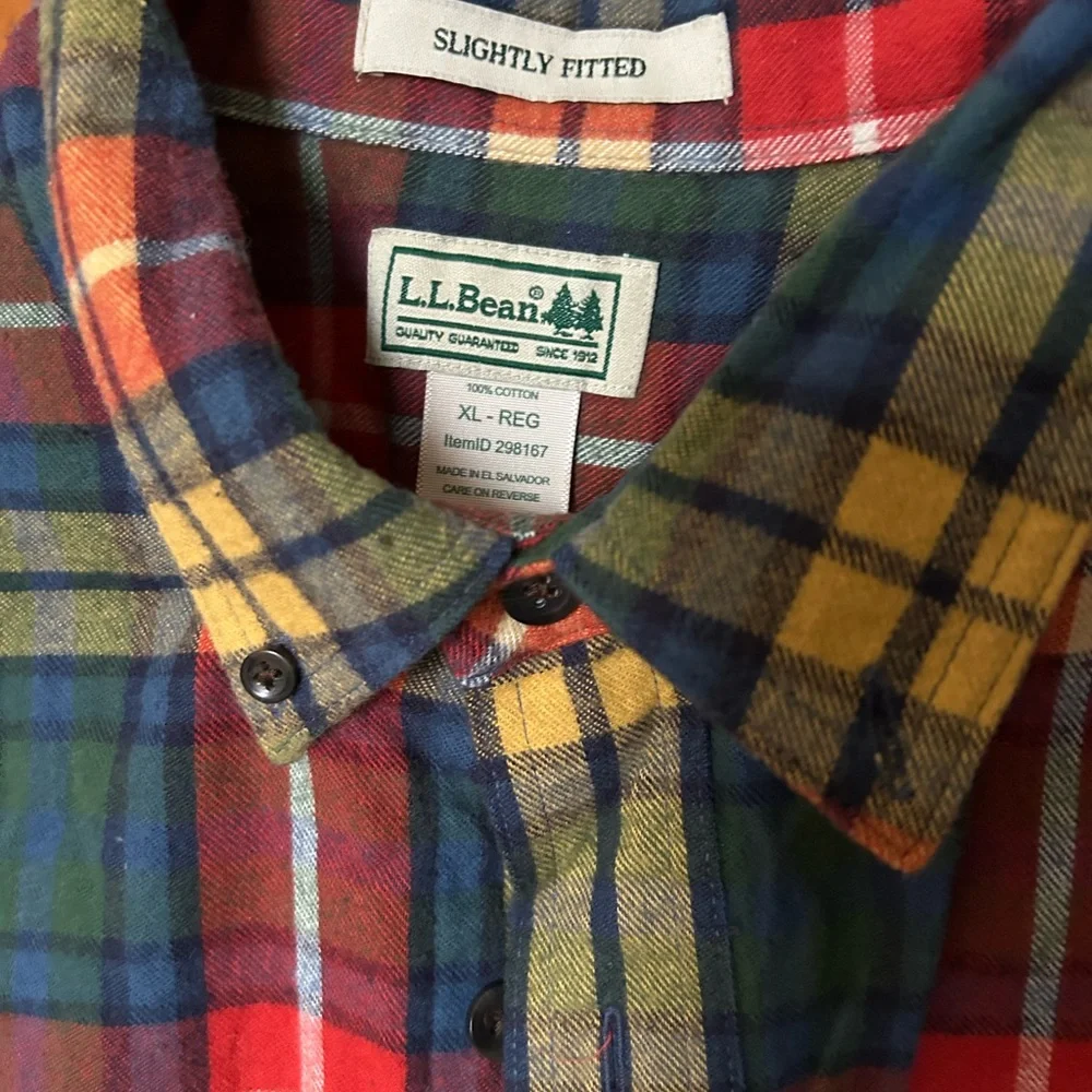 L.L. Bean Men's Multicolor Plaid Shirt | XL - Picture 2 of 5